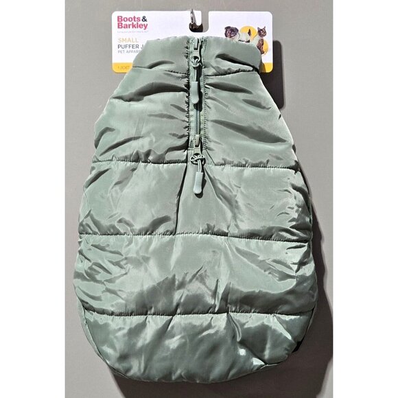 Boots & Barkley Size Small Olive Green Dog Pet Puffer Jacket w/ Buckle & Zipper - Picture 1 of 7